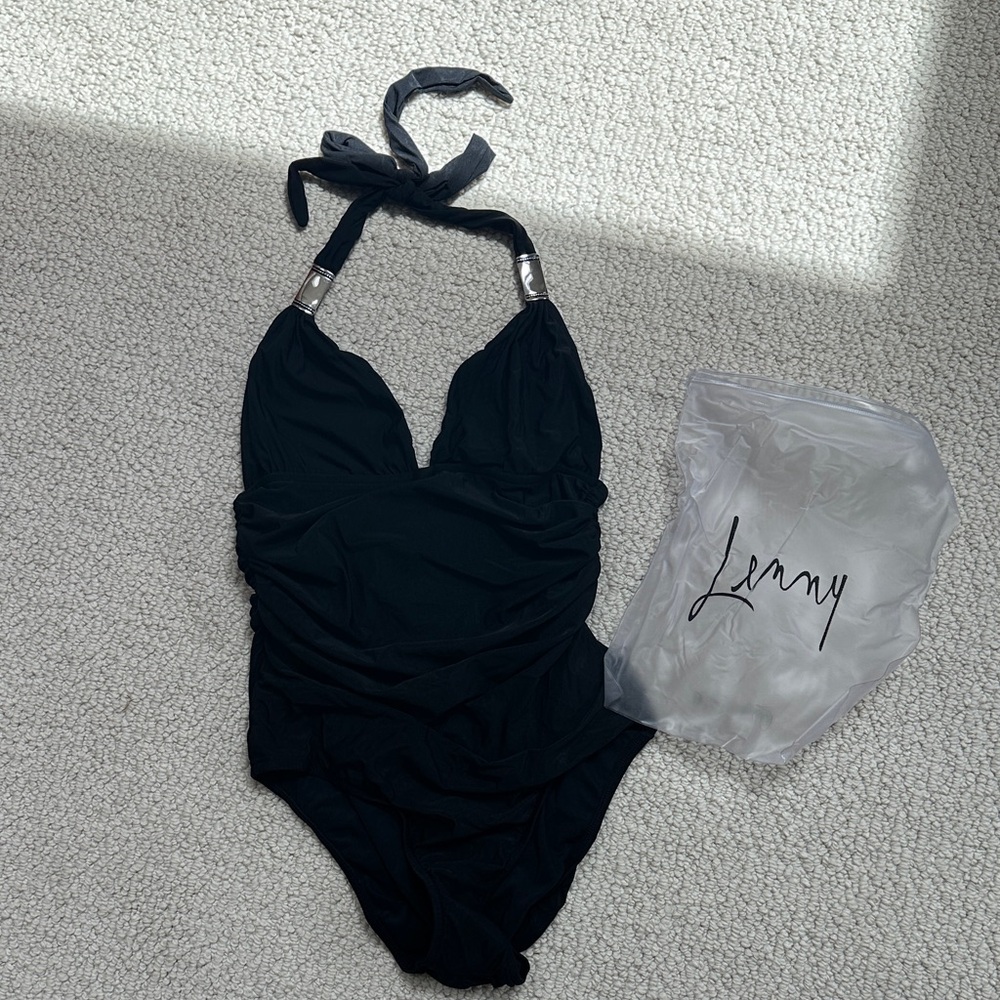 Lenny Black Halter One Piece Swimsuit